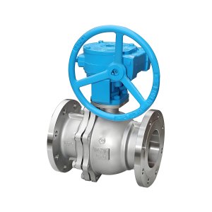 Q341F-16P DN50，DN100不銹鋼渦輪法蘭球閥